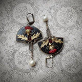 Chinese Style Tassel Pearl Fan Eardrops – Stylish Gifts — 5