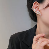 925 Silver Post Pearl Fringe Asymmetric Earrings – Holiday Gift Ideas — 5