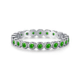 High Carbon Diamond Sapphire Green Ring – Small Gift Ideas — 17