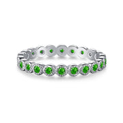 High Carbon Diamond Sapphire Green Ring – Small Gift Ideas — 17