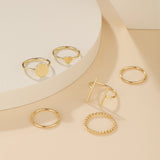 Creative Alloy Love Ring 6piece Set – Gifts for Couples — 6