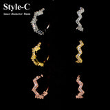 Copper Inlaid Zircon Nose Ring Earrings – Stylish Gifts — 9