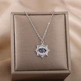 18K Gold Plated Color Zircon Blue Eyes Pendant – Jewelry Gift Ideas — 2