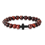 Tigereye White-barked Pine Obsidian Cross Men's – Jewelry Gift Ideas — 2