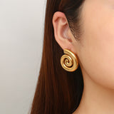 Stainless Steel Rotating Thread Earrings – Birthday Gifts — 1