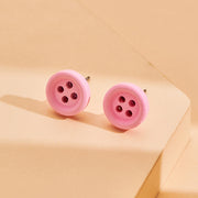 Personality Round Acrylic Stud Earrings Button – Jewelry Gift Ideas — 2