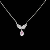 Feather Wing Waterdrop Gemstone Zircon Necklace – Jewelry Gift Ideas — 3