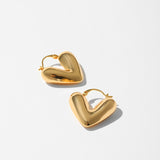 Heart Metal Texture Frosty Style Earrings – Stylish Gifts — 11
