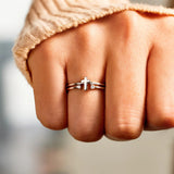 S925 Sterling Silver Cross Zircon Ring – Special Occasion Gifts — 3