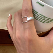 Geometric Line Hollow Ring Female Irregular Bends – Gifts for Her — 2