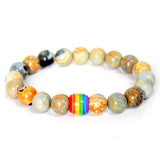 Rainbow Bead Bracelet Pride Natural Stone Strand – Jewelry Gift Ideas — 3