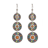 Nostalgic Drop Oil Craft Round Long Earrings – Creative Gifts — 5