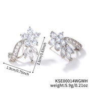 Women's Colorful Zircon Crystal Stud Earrings – Gifts for Her — 10