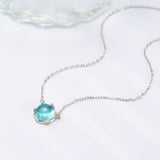 Sterling Silver Simple Round Moonstone Aurora – Jewelry Gift Ideas — 3