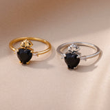 Zircon Niche Fashion, Heart-shaped Ring, Light – Jewelry Gift Ideas — 2