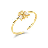 Ladies Sterling Silver Adjustable Bee Hive Ring – Stylish Gifts — 6