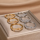 Micro Inlaid Zircon Love Declaration Ring – Gifts for Couples — 1
