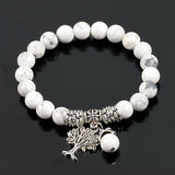 Vintage Frosted White Pine Bead Bracelet – Jewelry Gift Ideas — 1