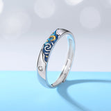 Creative Van Gogh's Starry Sky Couple Ring – Gifts for Couples — 5