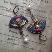 Chinese Style Tassel Pearl Fan Eardrops – Stylish Gifts — 1