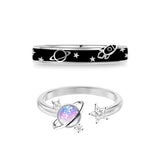 Sterling Silver Planet Love Couple Ring Offsite – Gifts for Couples — 4