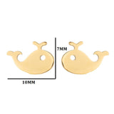 Water Jet Whale Stud Earrings Stainless Steel Net – Jewelry Gift Ideas — 3