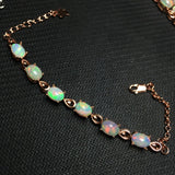 Women's Silver Inlaid Natural Opal Bracelet – Jewelry Gift Ideas — 2