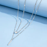 Fashion Strip Double Pendant Necklace – Jewelry Gift Ideas — 2