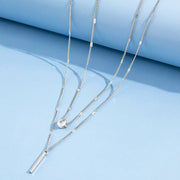 Fashion Strip Double Pendant Necklace – Jewelry Gift Ideas — 2