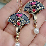Stylish Floral And Pearl Earrings – Useful Gifts — 2