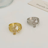 Fashion Micro Set Zircon Music Symbol Ring – Stylish Gifts — 4