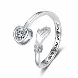 Love Hug Hands Diamond-studded Ring Female – Gifts for Her — 2