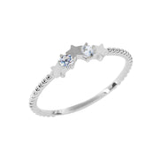Sterling Silver Plated 14k Gold Zircon Inlaid Ring – Gift Ideas — 5