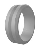 V Groove Beveled Men's Silicone Ring – Gifts for Him — 6
