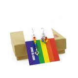 Earrings Hand Made Asymmetric Glass Crystal Stud – Small Gift Ideas — 1