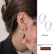 999 Sterling Silver Ear Clip Gang Drill Zircon – Small Gift Ideas — 13