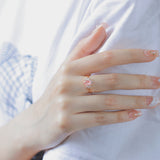 Strawberry Crystal Ring Fashion Niche – Stylish Gifts — 1