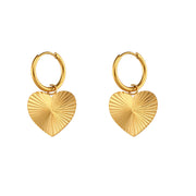 18K Gold Plated Heart Flower Circle Rectangle Burst Hoop – Gift Ideas — 2