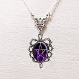 Purple Pentagram Pendant Necklace Frame Thorns – Jewelry Gift Ideas — 4