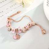 Fashion Love Geometric Rose Gold Bracelet Women's – Jewelry Gift Ideas — 4