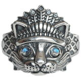 Men's Moonstone Indian Cat Vintage Ring – Gifts for Him — 11