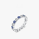 Minority Simple Epoxy Blue Eye Zircon Ring – Everyday Gifts — 2