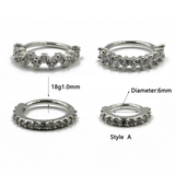 Copper Inlaid Zircon Nose Ring Earrings – Stylish Gifts — 12