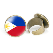Asian National Flags Vintage Open Ring – Unique Gift Ideas — 15