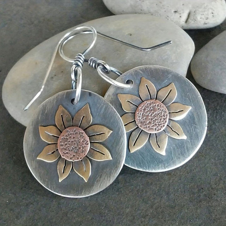 Female Bohemian Fashion Retro Sunflower Earrings – Stylish Gifts — 1