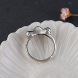 Vintage Niche Design Silver Ornament Solitary Ring – Stylish Gifts — 3