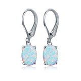 Four-claw Oval Opal Earrings European And American – Practical Gifts — 4