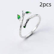 Women's Temperament Leaf Single Ring – Gifts for Her — 5