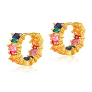 Women's Retro Peach Heart Round Earrings – Gifts for Her — 18