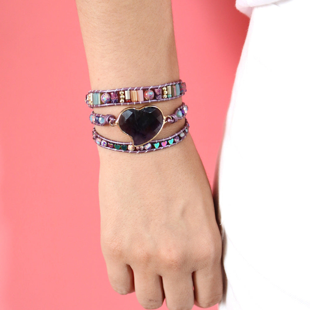 Handmade Bracelet Beads Leather Rope – Jewelry Gift Ideas — 1